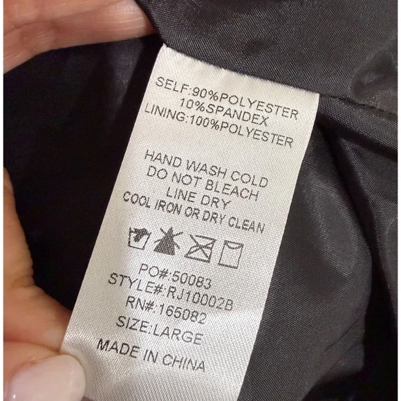 REVEROF Women's Black Faux Suede Leather Fringe Jacket Size L Western Cow Girl - Picture 8 of 10